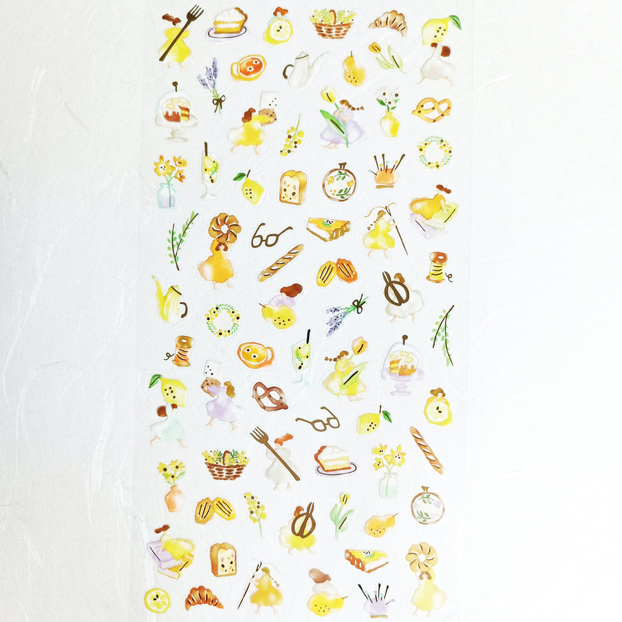 Mind Wave Watashi To Kobito Gold Foil Sticker - Yellow