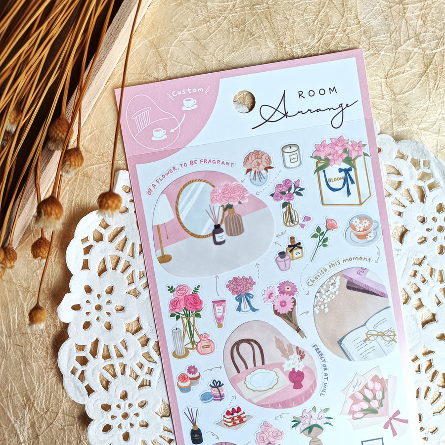 Mind Wave Room Arrange Sticker – Flower