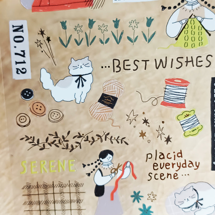 Mind Wave Relax / Nice Day Gold Foil Sticker - Craft Store