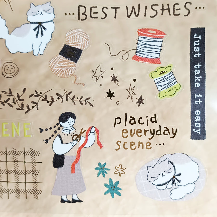 Mind Wave Relax / Nice Day Gold Foil Sticker - Craft Store