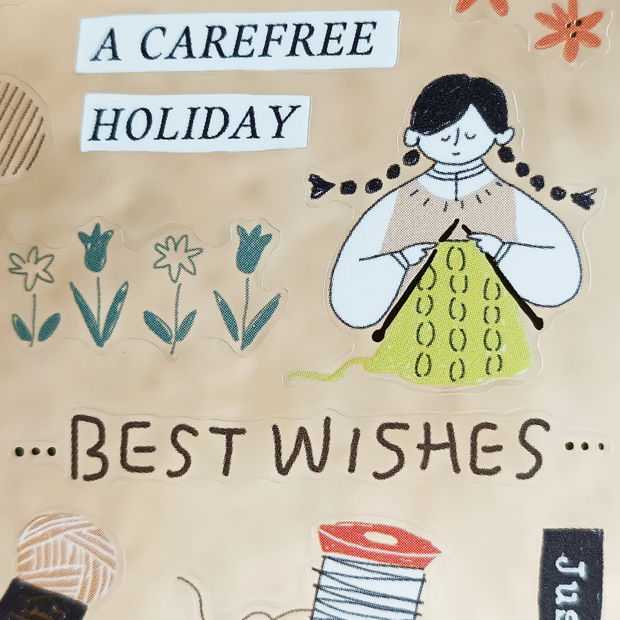 Mind Wave Relax / Nice Day Gold Foil Sticker - Craft Store