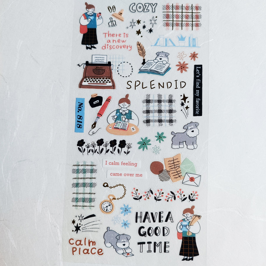 Mind Wave Relax / Nice Day Gold Foil Sticker - Stationery Store