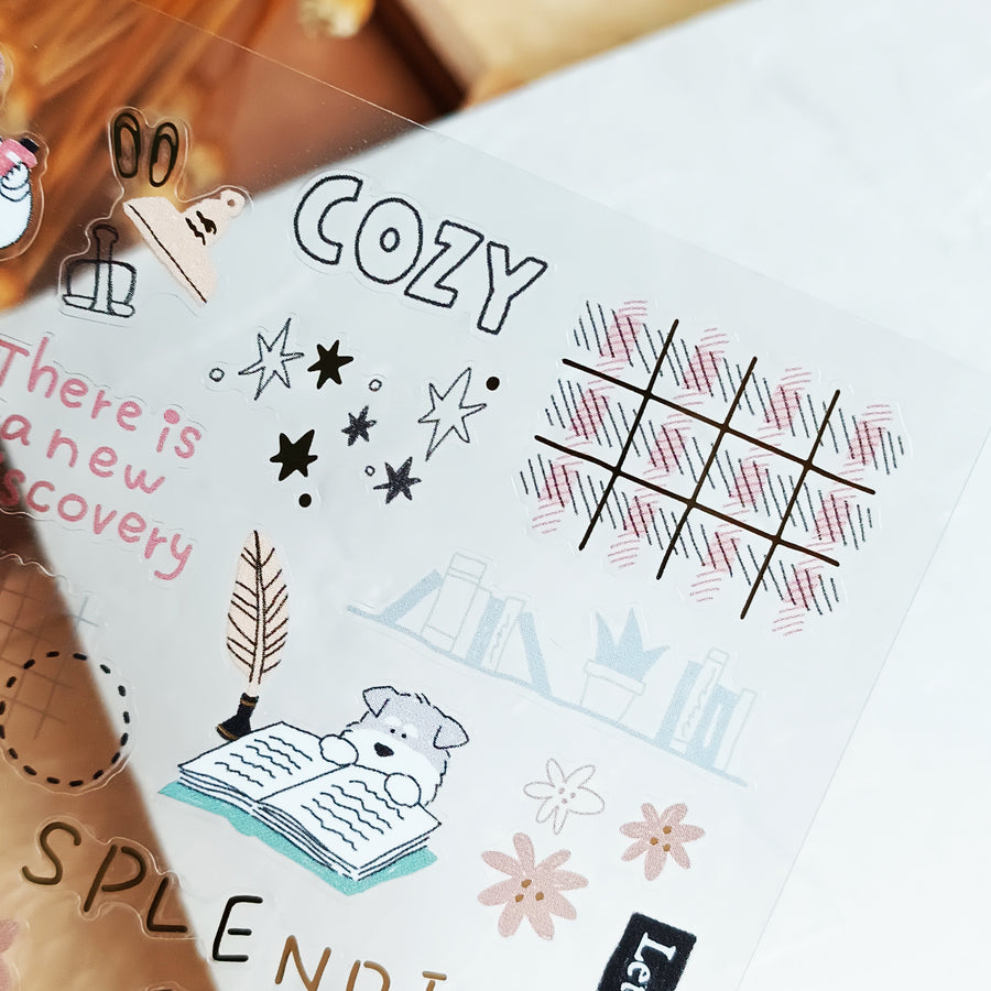Mind Wave Relax / Nice Day Gold Foil Sticker - Stationery Store