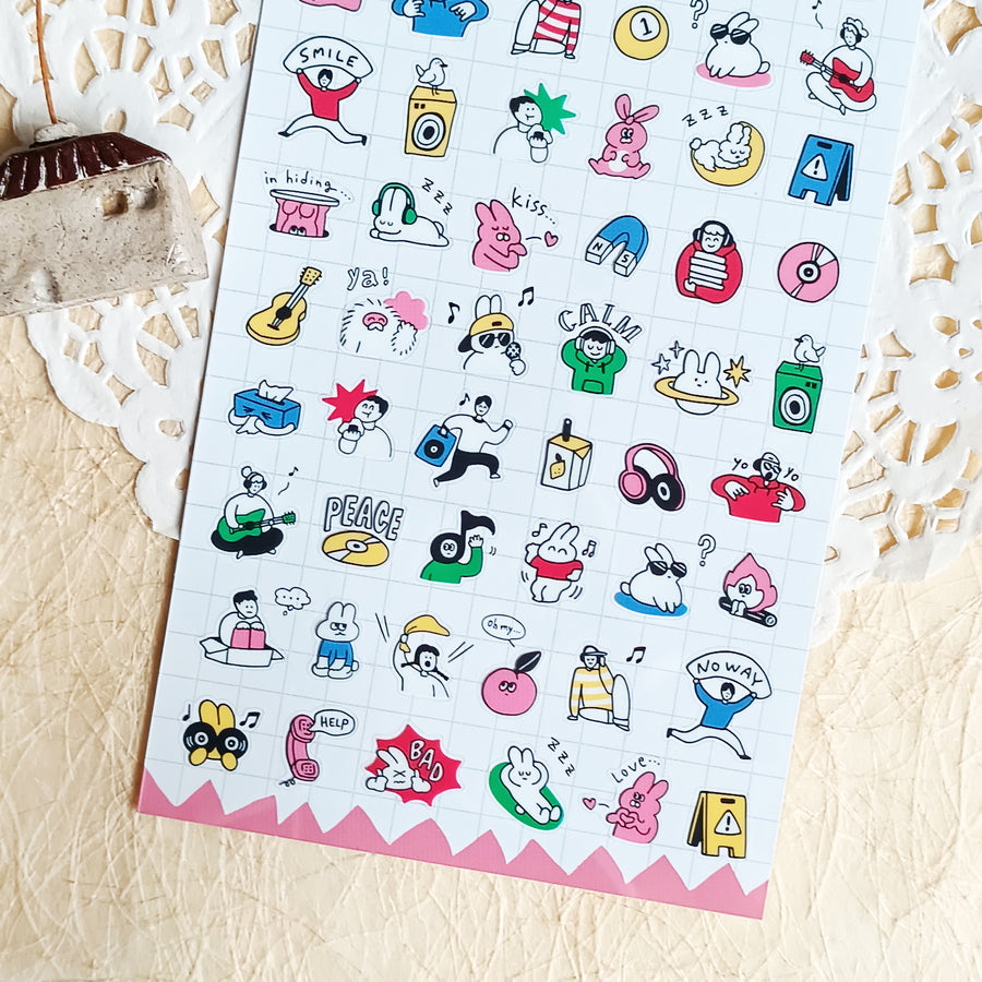 Mind Wave Happy Snappy Sticker - Pink