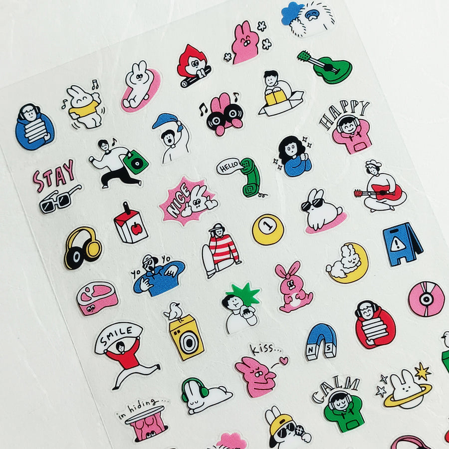 Mind Wave Happy Snappy Sticker - Pink