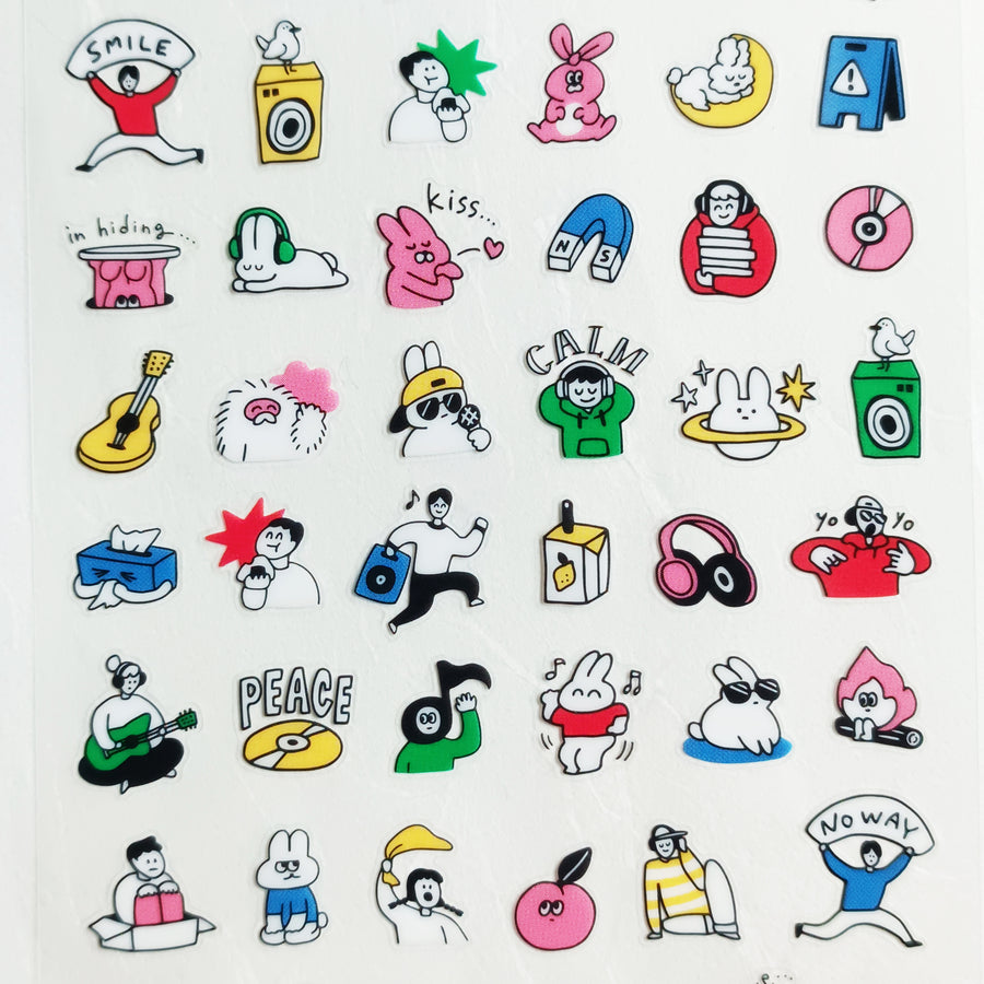 Mind Wave Happy Snappy Sticker - Pink