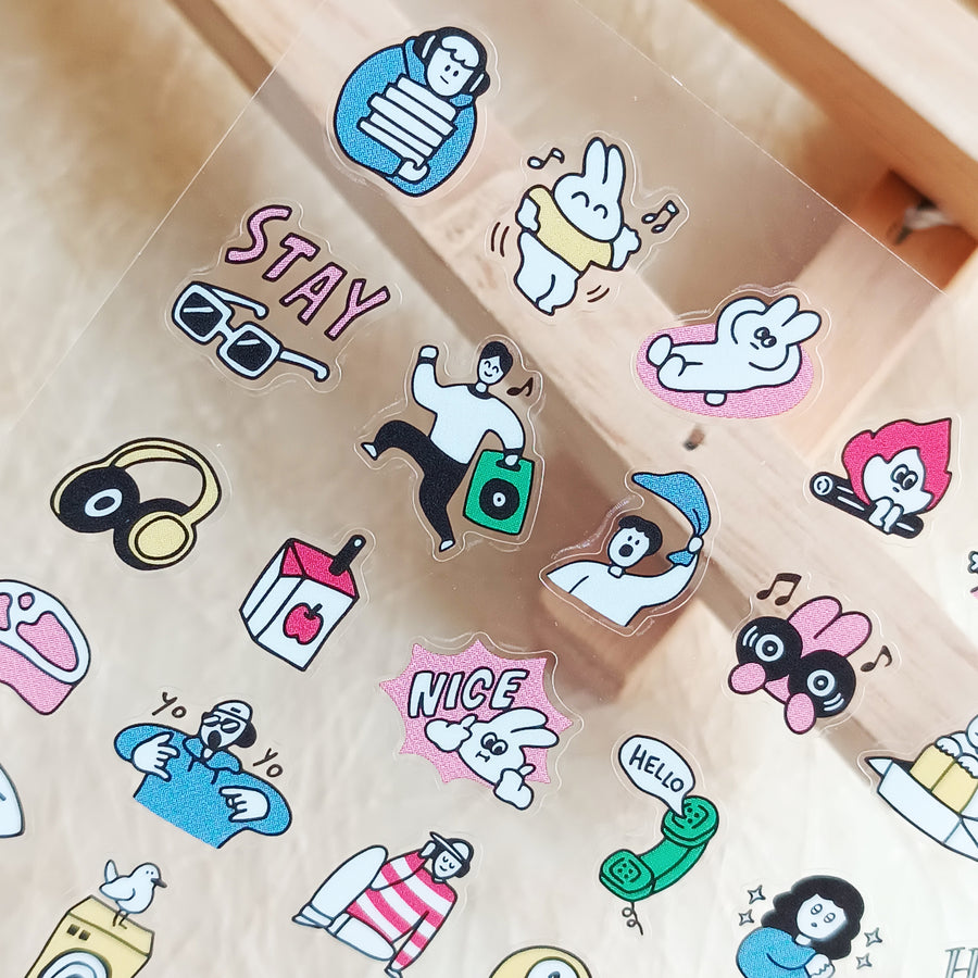 Mind Wave Happy Snappy Sticker - Pink