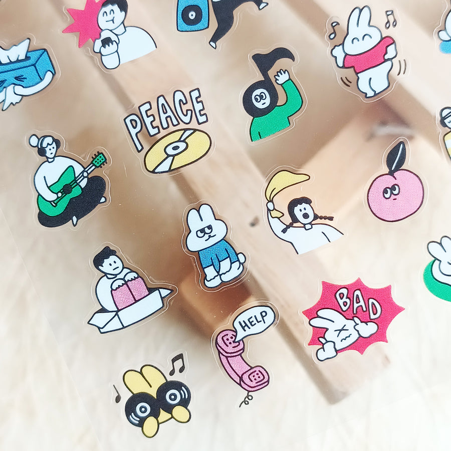 Mind Wave Happy Snappy Sticker - Pink