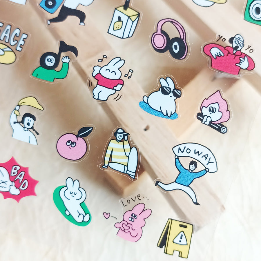 Mind Wave Happy Snappy Sticker - Pink