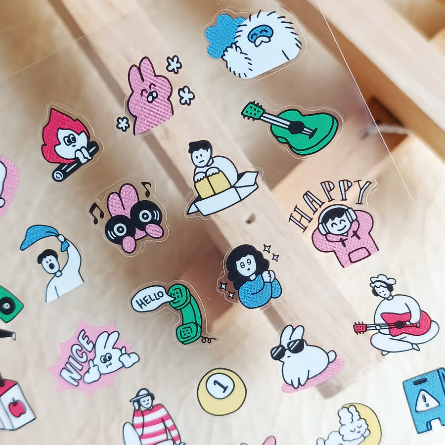 Mind Wave Happy Snappy Sticker - Pink