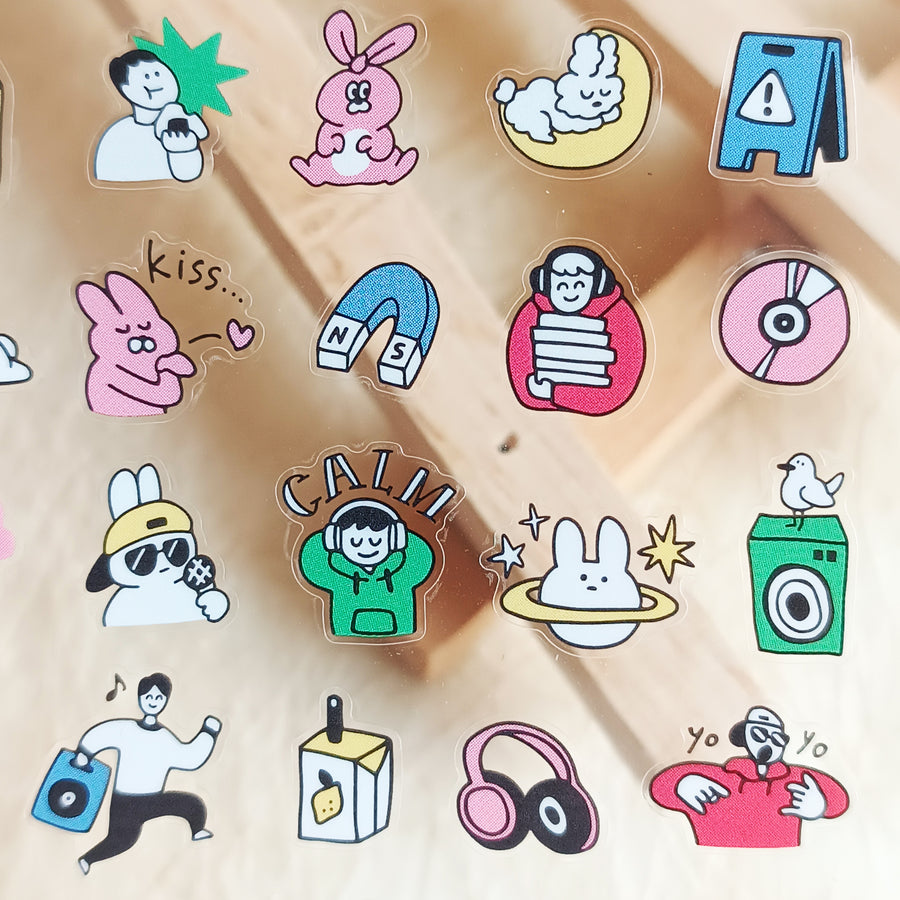Mind Wave Happy Snappy Sticker - Pink