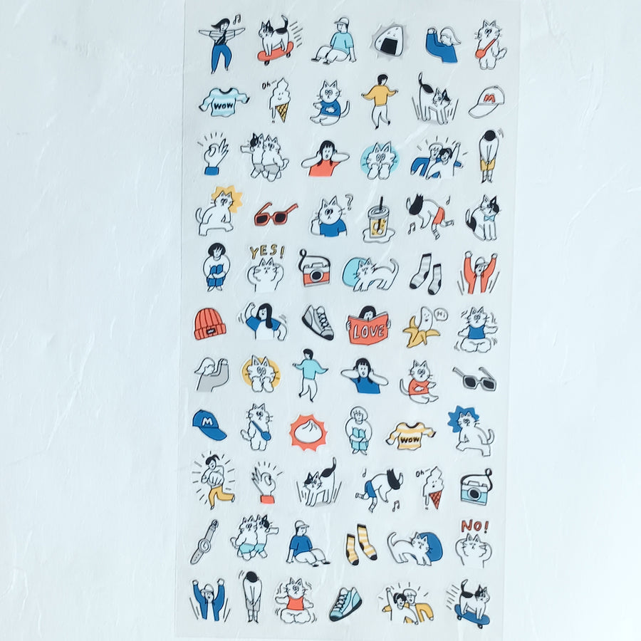 Mind Wave Happy Snappy Sticker - Blue