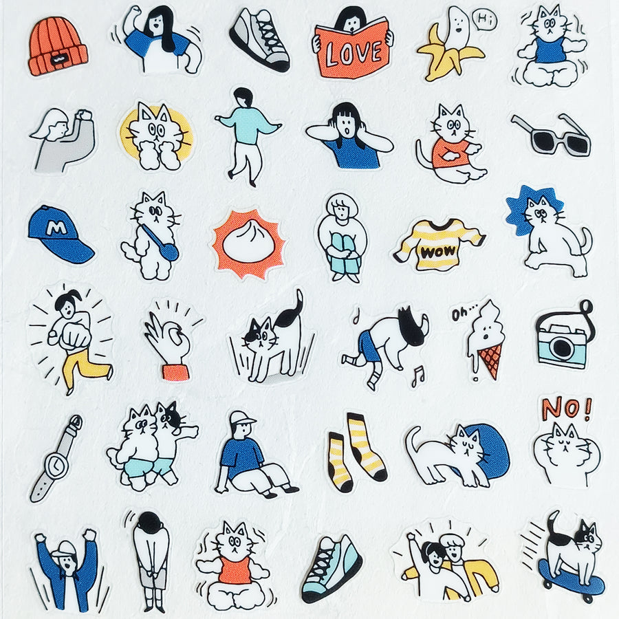 Mind Wave Happy Snappy Sticker - Blue
