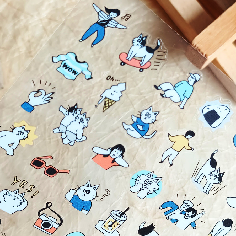 Mind Wave Happy Snappy Sticker - Blue