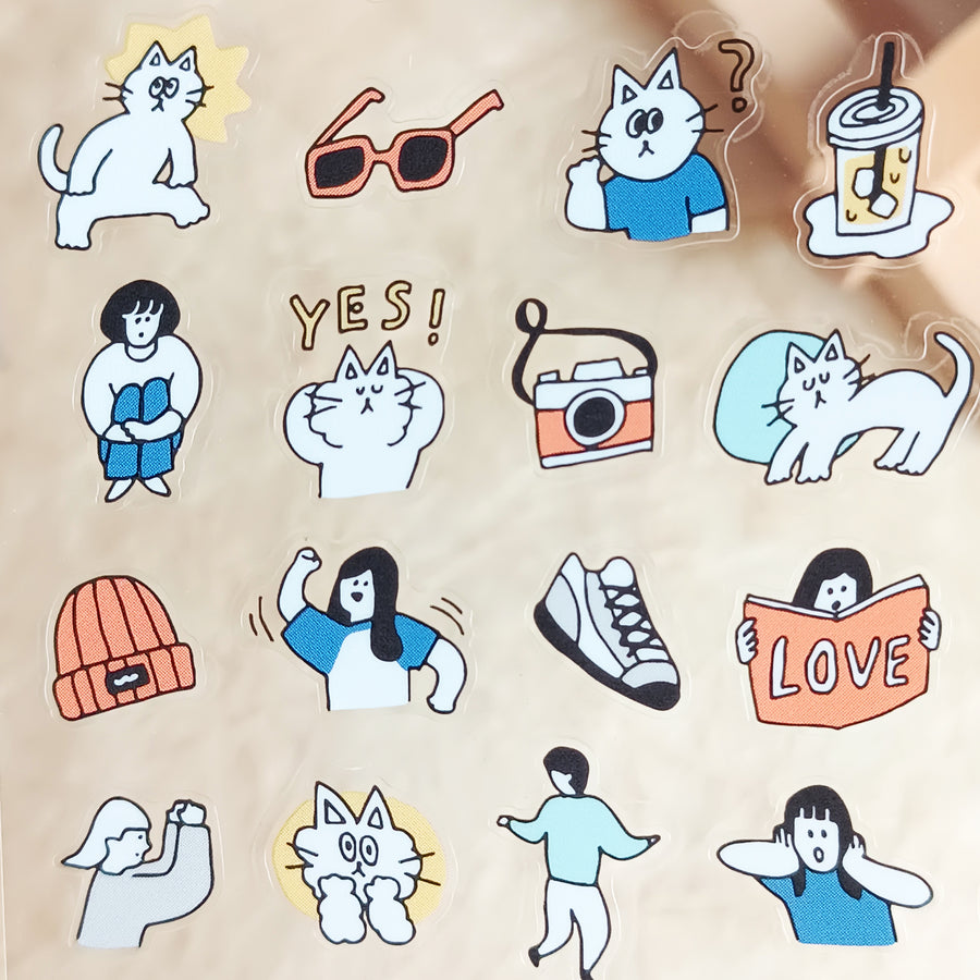 Mind Wave Happy Snappy Sticker - Blue