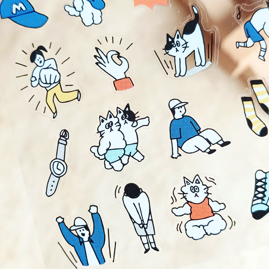 Mind Wave Happy Snappy Sticker - Blue