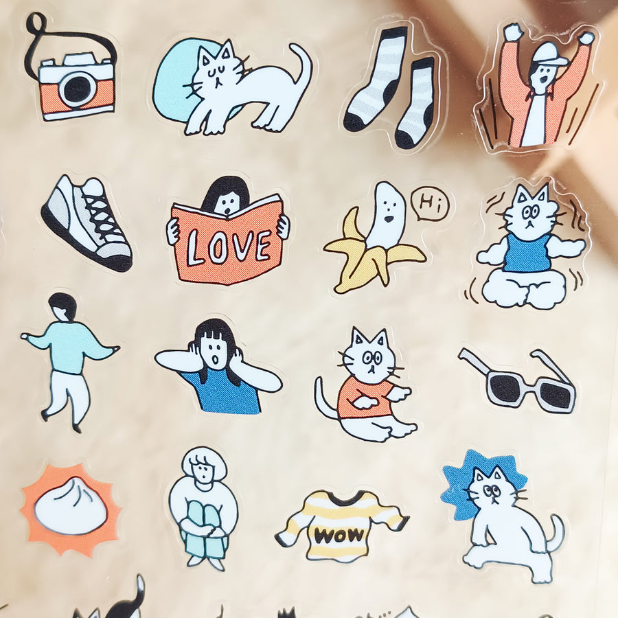 Mind Wave Happy Snappy Sticker - Blue