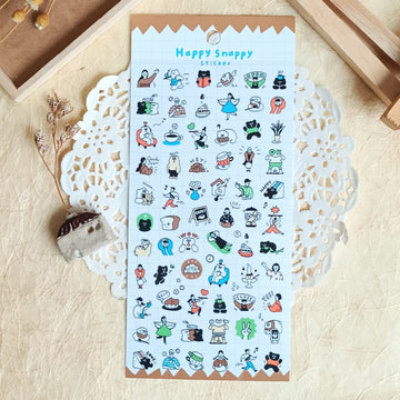 Mind Wave Happy Snappy Sticker - Brown