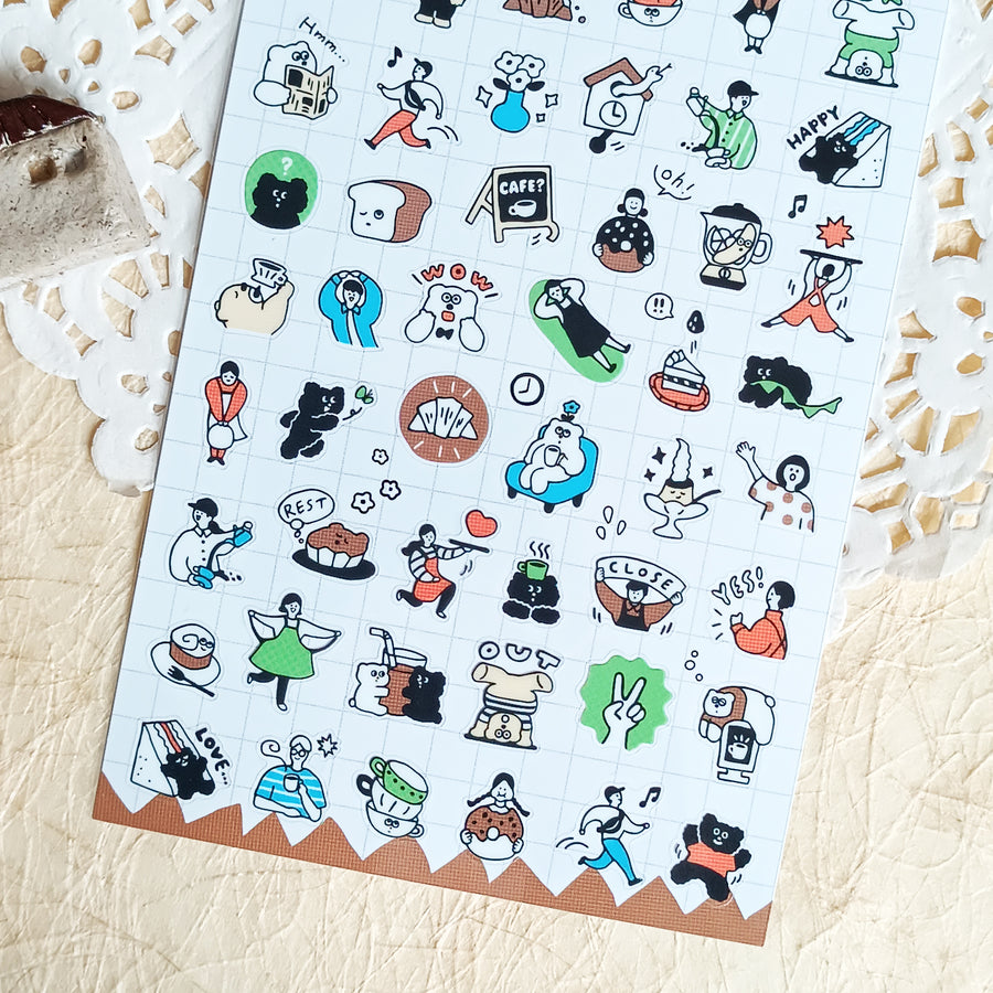 Mind Wave Happy Snappy Sticker - Brown