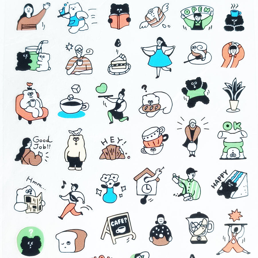 Mind Wave Happy Snappy Sticker - Brown