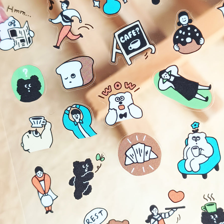 Mind Wave Happy Snappy Sticker - Brown