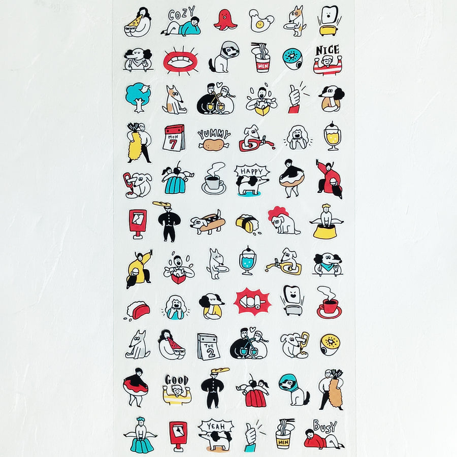 Mind Wave Happy Snappy Sticker - Red