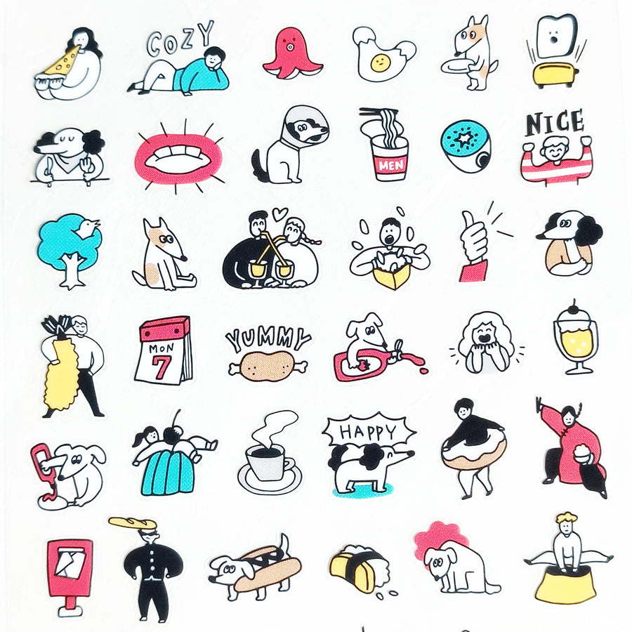 Mind Wave Happy Snappy Sticker - Red