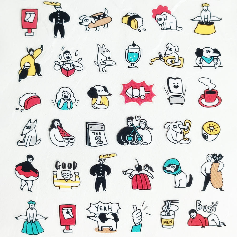 Mind Wave Happy Snappy Sticker - Red