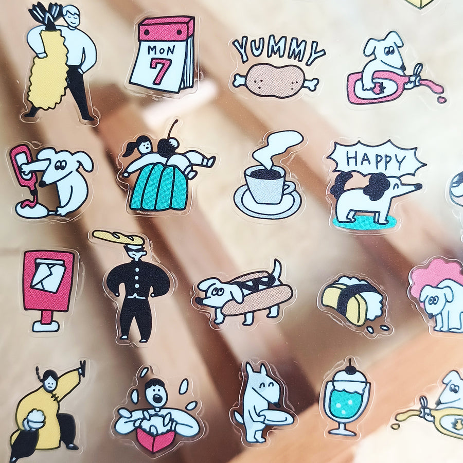 Mind Wave Happy Snappy Sticker - Red