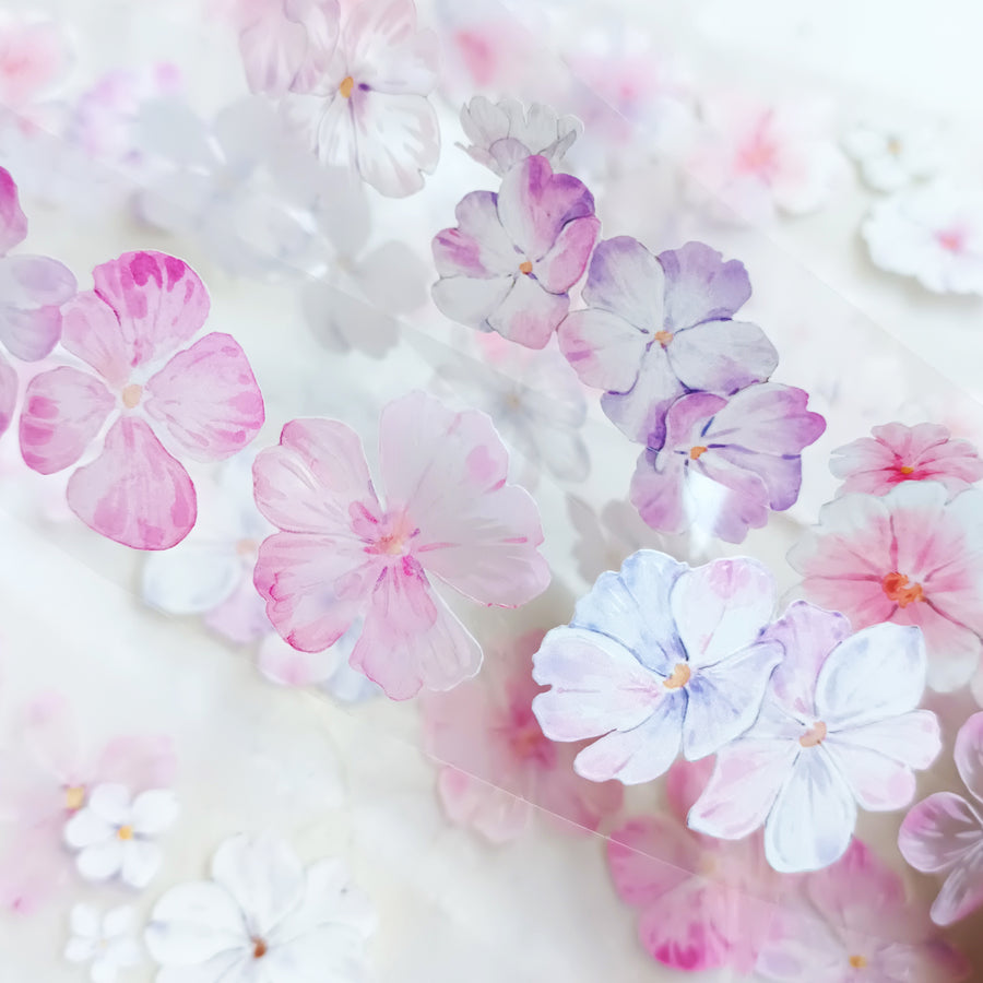 T.G “Floral Cascade” crystal/ shell shine pet tape