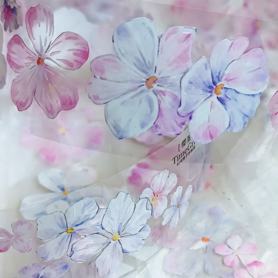 T.G “Floral Cascade” crystal/ shell shine pet tape