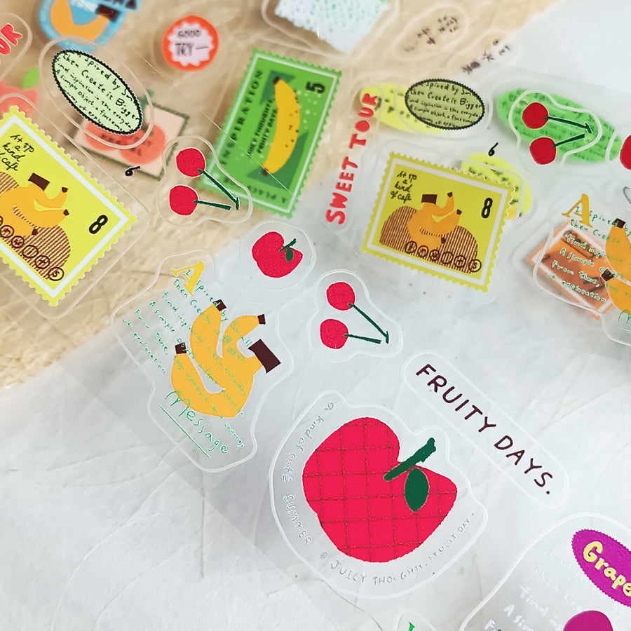 A kind of café 什物 Fruity Days Kissing-Cut PET