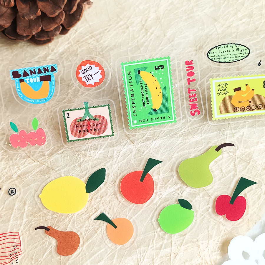 A kind of café 什物 Fruity Days Kissing-Cut PET