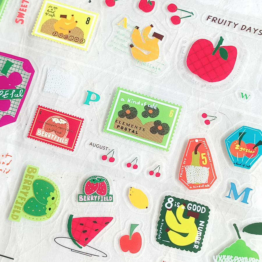 A kind of café 什物 Fruity Days Kissing-Cut PET