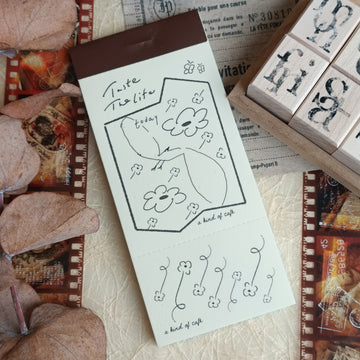A kind of café 什物 Illustrated Mini Book Double-Split Notepad - Petal Notes