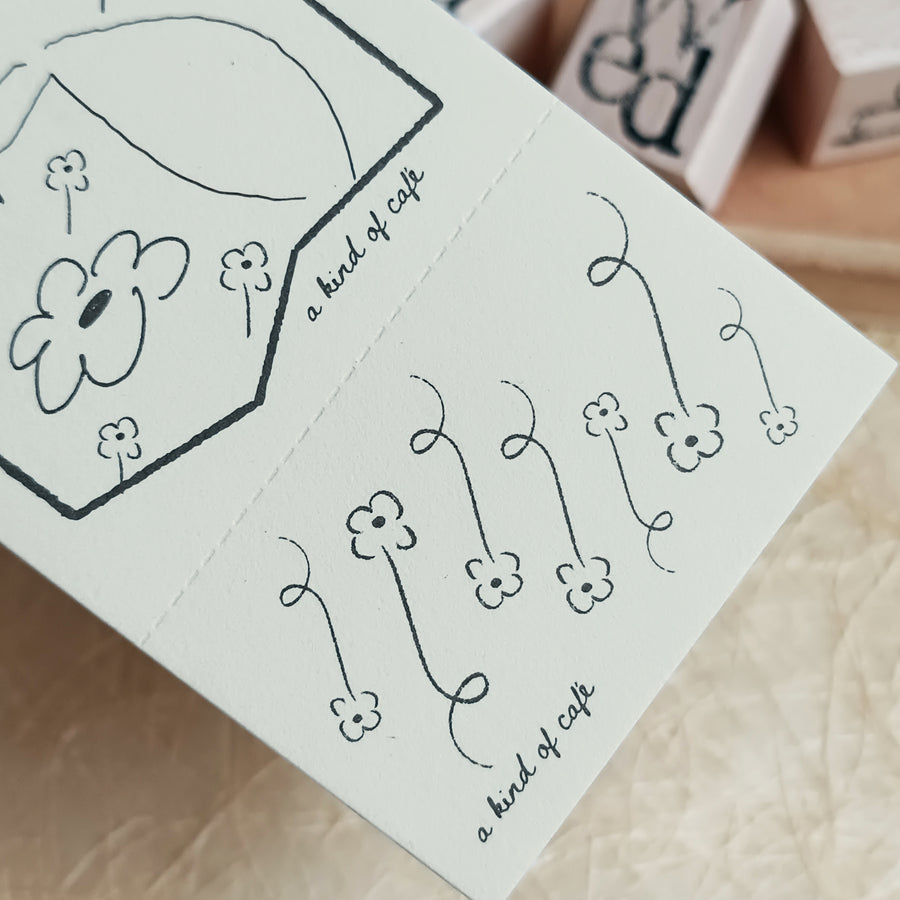 A kind of café 什物 Illustrated Mini Book Double-Split Notepad - Petal Notes
