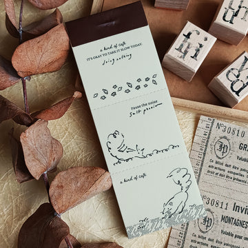 A kind of café 什物 Illustrated Mini Book Three-Split Notepad - Fox Frolic Notes