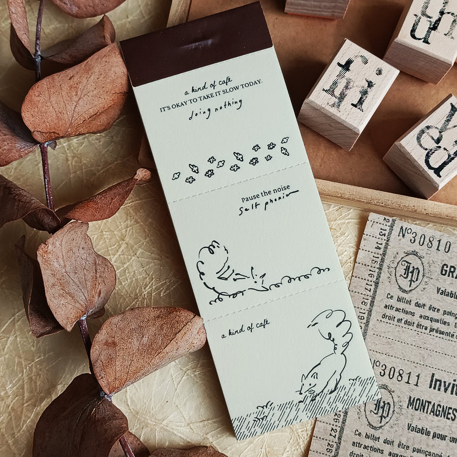 A kind of café 什物 Illustrated Mini Book Three-Split Notepad - Fox Frolic Notes