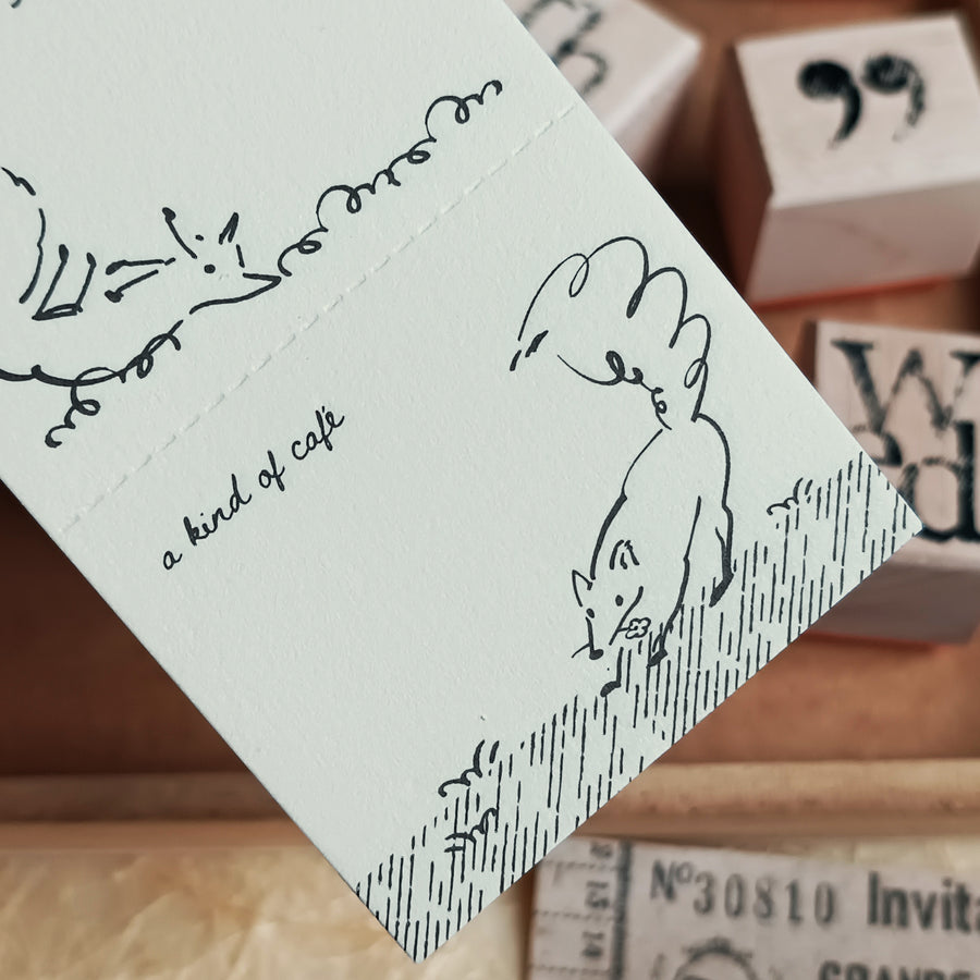 A kind of café 什物 Illustrated Mini Book Three-Split Notepad - Fox Frolic Notes