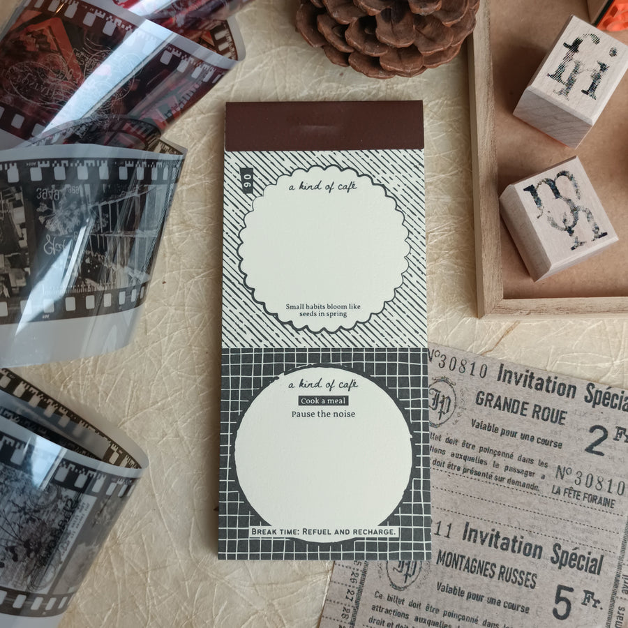 A kind of café 什物 Illustrated Mini Book Double-Split Notepad - Cookie Notes
