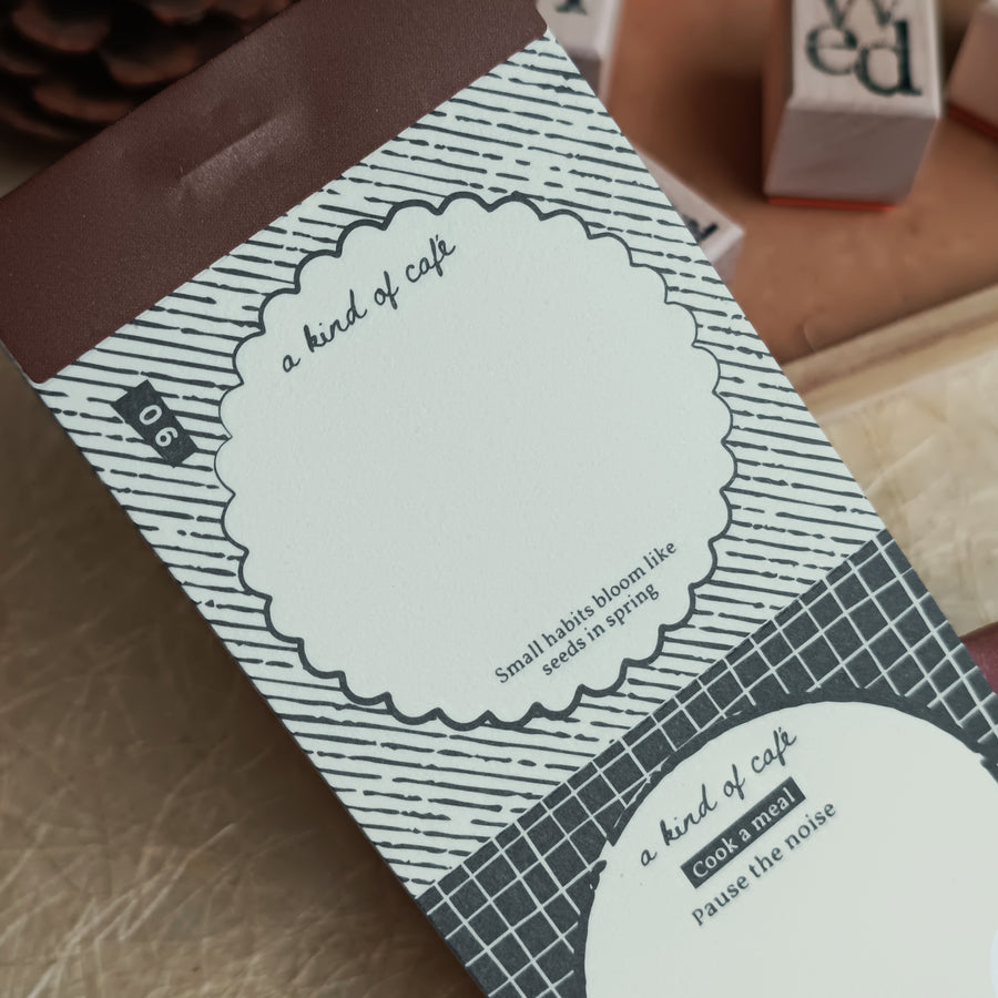 A kind of café 什物 Illustrated Mini Book Double-Split Notepad - Cookie Notes