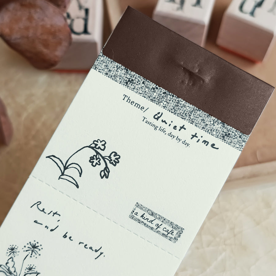 A kind of café 什物 Illustrated Mini Book Three-Split Notepad - Floral Path Notes