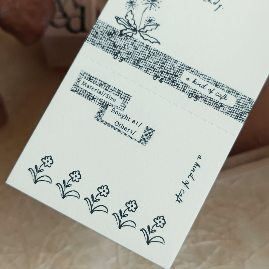 A kind of café 什物 Illustrated Mini Book Three-Split Notepad - Floral Path Notes
