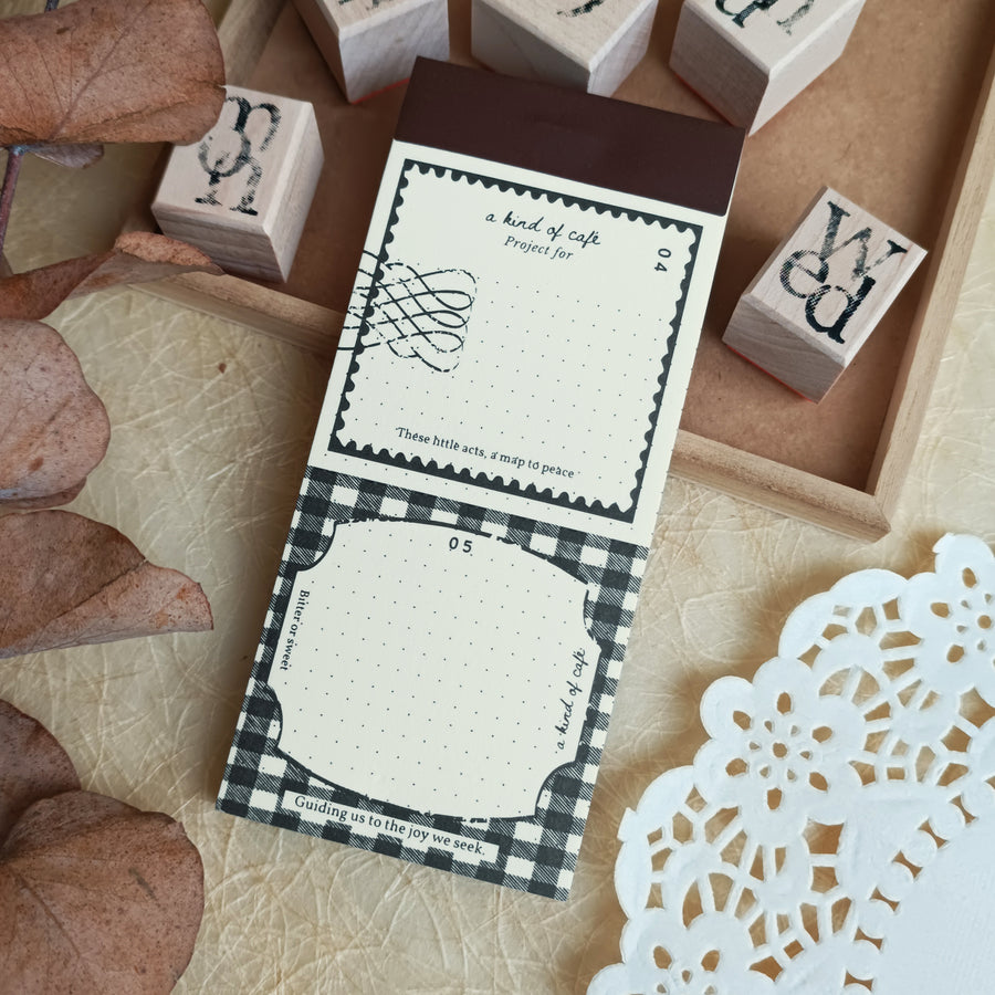 A kind of café 什物 Illustrated Mini Book Double-Split Notepad - Signboard Notes