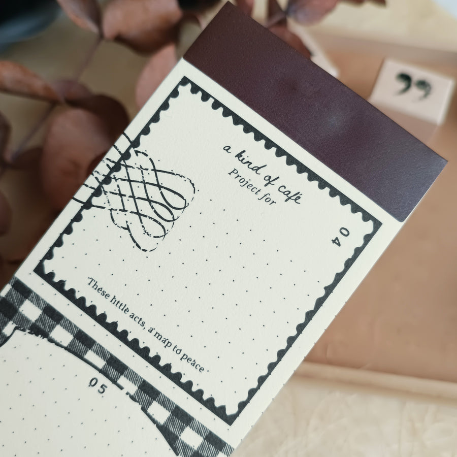 A kind of café 什物 Illustrated Mini Book Double-Split Notepad - Signboard Notes