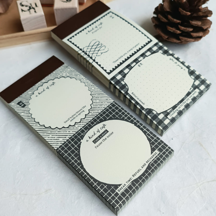 A kind of café 什物 Illustrated Mini Book Double-Split Notepad - Cookie Notes
