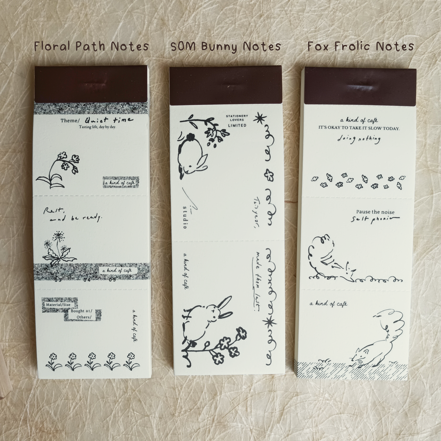 A kind of café 什物 Illustrated Mini Book Double-Split Notepad - Signboard Notes