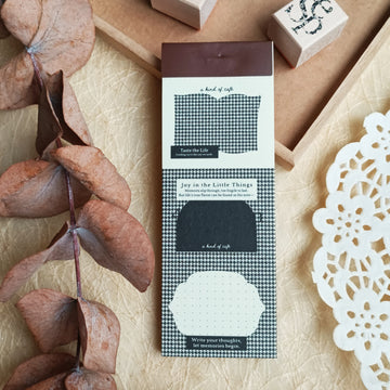 A kind of café 什物 Illustrated Mini Book Three-Split Notepad - Silhouette Frame Notes