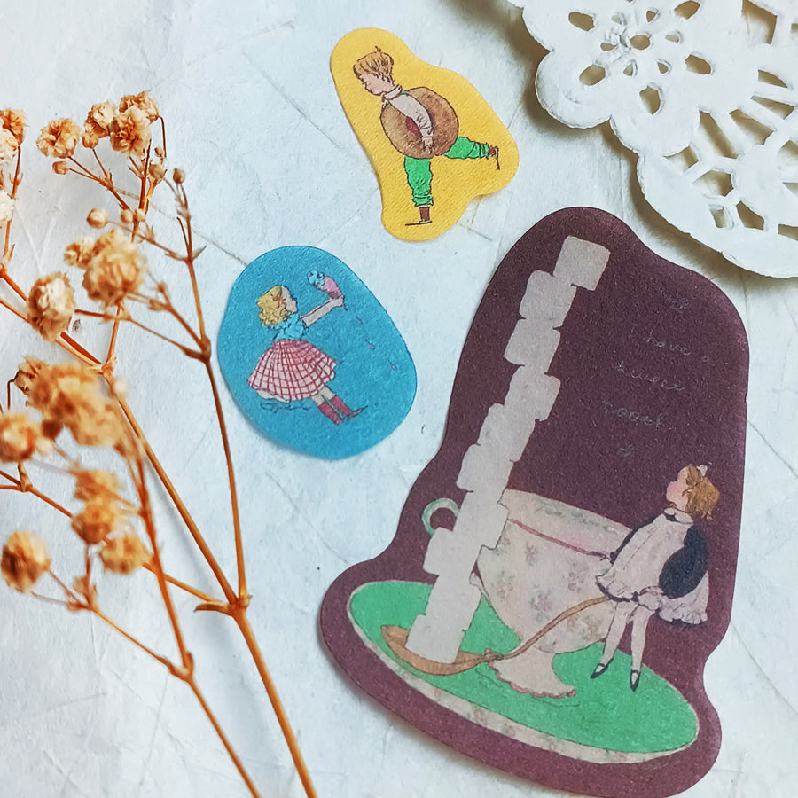 Kurahashi Rei Flake Sticker - tea time