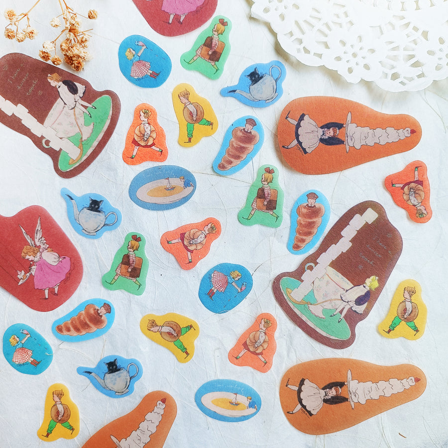 Kurahashi Rei Flake Sticker - tea time